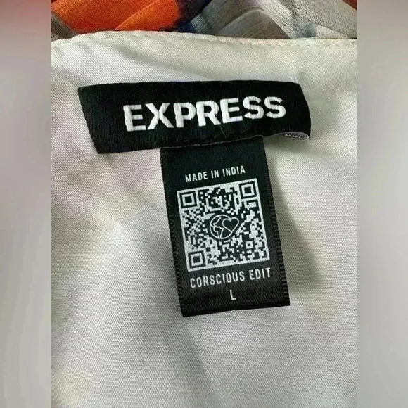 Express Floral Draped Sleeve Pleated Maxi Dress Size Large - Picture 12 of 14